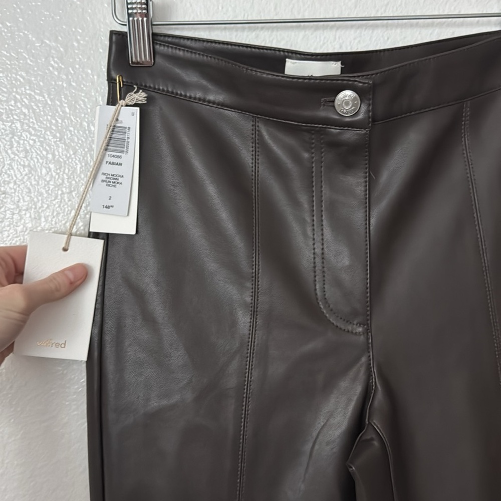 NWT Wilfred 2 Aritzia Fabian Pants in Mocha Brown - Picture 10 of 14